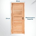 Ver imagem 2 de Kit Porta Pronta Maciça de Eucalipto 214CMX89CM Comercial Clean Abertura Esquerda