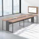 Ver imagem 1 de Mesa de Escritório com Painel Tv 40" Leeds Noce Preto