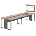 Ver imagem 3 de Mesa de Escritório com Painel Tv 40" Leeds Noce Preto