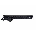 Ver imagem 1 de Calha Regua P Rack C 8 Tomadas 10a 19 Preto Max Eletron