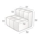 Ver imagem 3 de Sofá Modular Central 1 Lugar 84cm Sync Kappesberg Boucle Menta