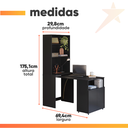 Ver imagem 3 de Armário Multifuncional com Escrivaninha Retrátil para Escritório Duo Preto Kit's Paraná