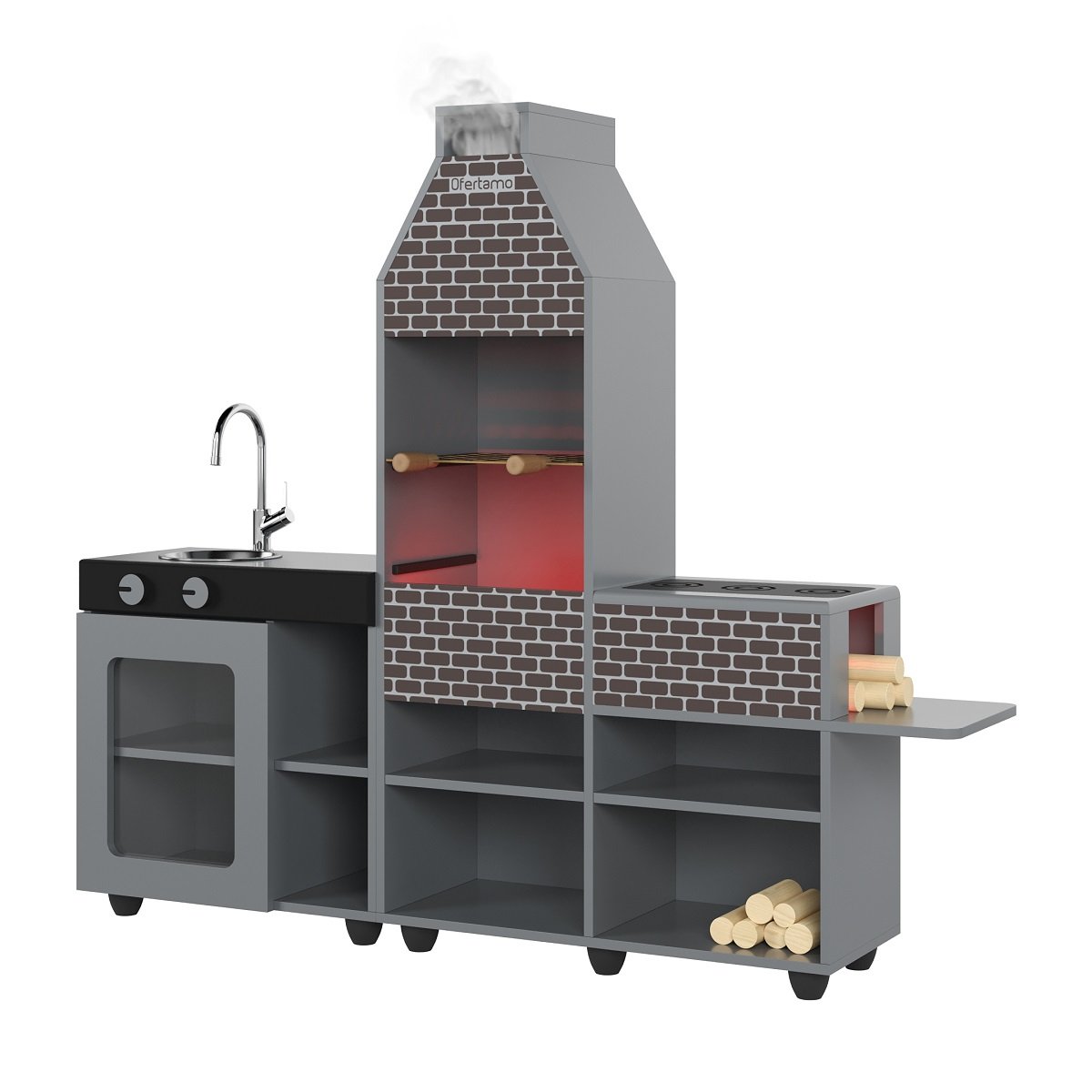 Churrasqueira Infantil Mini Chefe - Cinza