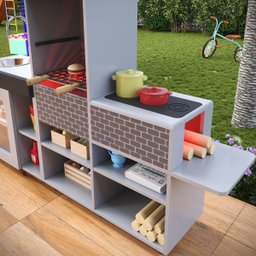 Churrasqueira Infantil Mini Chefe - Cinza - 4