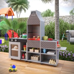 Churrasqueira Infantil Mini Chefe - Cinza - 7