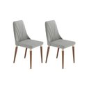 Ver imagem 2 de Conjunto de Jantar Mesa c/Vidro 1,60 Addar 6 Cadeiras Loren - Carbono