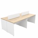 Ver imagem 1 de Estação de Trabalho 4 Lugares 140x60 Mesa para Escritório Netmobil - Dubai/Branco