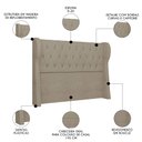 Ver imagem 3 de Cabeceira Casal King Cama Box 195cm Malva I02 Bouclê Capuccino - Mpozenato