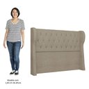 Ver imagem 5 de Cabeceira Casal King Cama Box 195cm Malva I02 Bouclê Capuccino - Mpozenato