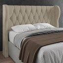 Ver imagem 2 de Cabeceira Casal King Cama Box 195cm Malva I02 Bouclê Capuccino - Mpozenato