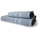 Ver imagem 1 de Jogo 2 Toalhas Itália Soft 1 Banho 1 Rosto Grossa 100% Algodão 430g/m² Azul