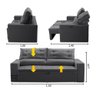 Sofá Retrátil e Reclinável 2 lugares com Molas 1,50m Lais Suede Cinza Adonai Estofados - 2