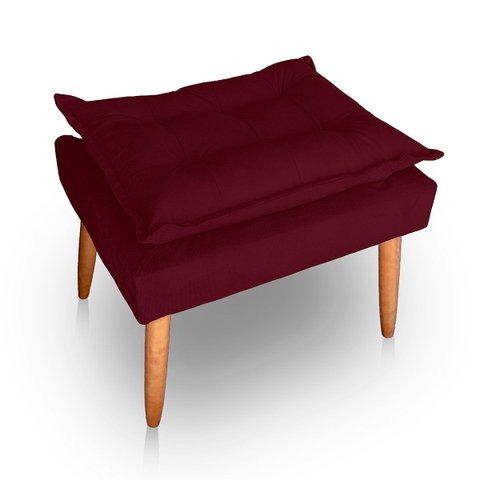 Puff para Sala e Quarto Madeira Decorativo Opala Suede