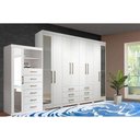Ver imagem 1 de Guarda Roupa 2 Peças 1 Guarda Roupa + 1 Cômoda Qc129 Branco Santos Andirá