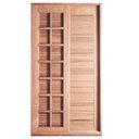 Ver imagem 1 de Porta Balcão de Correr Padrão Cedro com Veneziana 3f Reto Bat.14 Cm - 2.15 (a) X 1.40 (l)