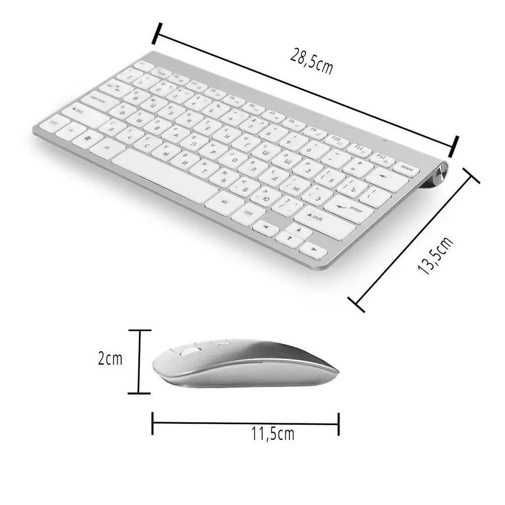 Kit Teclado e Mouse Wireles sem Fio Usb Computador Tec Abnt2 - 4