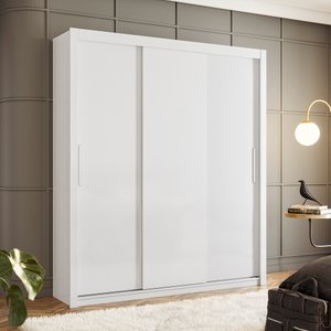Roupeiro Casal Urucum 3 Portas de Correr sem Espelho - Branco