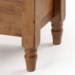 Aparador para Sala com Pés Torneados 2 Gavetas Inferiores 1028 Linz Móveis - Imbuia Glazer - 4