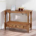 Ver imagem 1 de Aparador para Sala com Pés Torneados 2 Gavetas Inferiores 1028 Linz Móveis - Imbuia Glazer