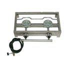 Ver imagem 4 de Fogão Inox Fogareiro a Gás Duas Bocas com Chapa Bife Kit Gas