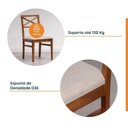 Ver imagem 4 de Kit 8 Cadeira Estofada Primavera CabeCasa MadeiraOriginals Marrom