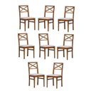 Ver imagem 1 de Kit 8 Cadeira Estofada Primavera CabeCasa MadeiraOriginals Marrom