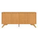 Ver imagem 2 de Buffet Aparador Retrô 4 Portas Ripadas 100% MDF 180cm Marrom Carvalho Rose