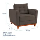 Ver imagem 3 de Kit Sofá 2 Lugares e 1 Poltrona Luxo Moderno Sala de Estar Suede Samuel