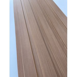 Painel Ripado Versátil: 03 unid. 270x27cm larg. Talatto Painéis Amêndoa