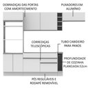 Ver imagem 6 de Cozinha Completa Safira Armário e Balcão Branco Madesa