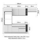 Ver imagem 7 de Cozinha Completa Safira Armário e Balcão Branco Madesa
