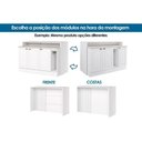 Ver imagem 5 de Bancada Ilha Cozinha Gourmet Americana C/ 3 Portas 145cm Branco - Henn