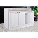 Ver imagem 1 de Bancada Ilha Cozinha Gourmet Americana C/ 3 Portas 145cm Branco - Henn