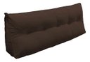 Ver imagem 1 de Almofada Cabeceira Mel Cama Casal 140cm Encosto Suede:Marrom-Escuro/Suede