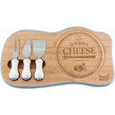 Ver imagem 1 de Anetto Jg P/ Queijo 2x39x22cm Madeira Azul 4pç