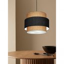 Ver imagem 6 de Lustre para Sala de Jantar Vivare Md-4396 Cúpula em Tecido 60cm Palha Preto Palha 110v 220v