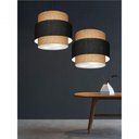 Ver imagem 3 de Lustre para Sala de Jantar Vivare Md-4396 Cúpula em Tecido 60cm Palha Preto Palha 110v 220v