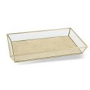 Ver imagem 1 de Bandeja Decorativa em Vidro e Metal Dourado 30cm Kv0325 Btc