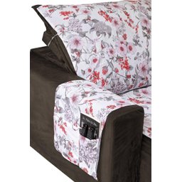 Manta para Sofá Retrátil 3 Metros Dois Lugares Floral - 2