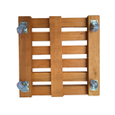 Ver imagem 4 de Suporte Vaso Quadrado 34cm Roda Cristal Mogno