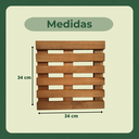 Ver imagem 5 de Suporte Vaso Quadrado 34cm Roda Cristal Mogno