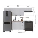 Ver imagem 4 de Armário de Cozinha Modulada Compacta Fidelitá Nara 100% MDF 4 Peças 280cm 10 Portas 2 Gavetas sem
