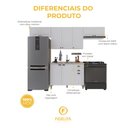 Ver imagem 5 de Armário de Cozinha Modulada Compacta Fidelitá Nara 100% MDF 4 Peças 280cm 10 Portas 2 Gavetas sem