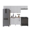 Ver imagem 2 de Armário de Cozinha Modulada Compacta Fidelitá Nara 100% MDF 4 Peças 280cm 10 Portas 2 Gavetas sem