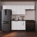 Ver imagem 1 de Armário de Cozinha Modulada Compacta Fidelitá Nara 100% MDF 4 Peças 280cm 10 Portas 2 Gavetas sem