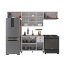 Ver imagem 3 de Armário de Cozinha Modulada Compacta Fidelitá Nara 100% MDF 4 Peças 280cm 10 Portas 2 Gavetas sem