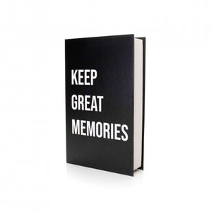 Livro Decorativo de Papel "keep Great Memories" Preto 27x17x5cm - D'rossi