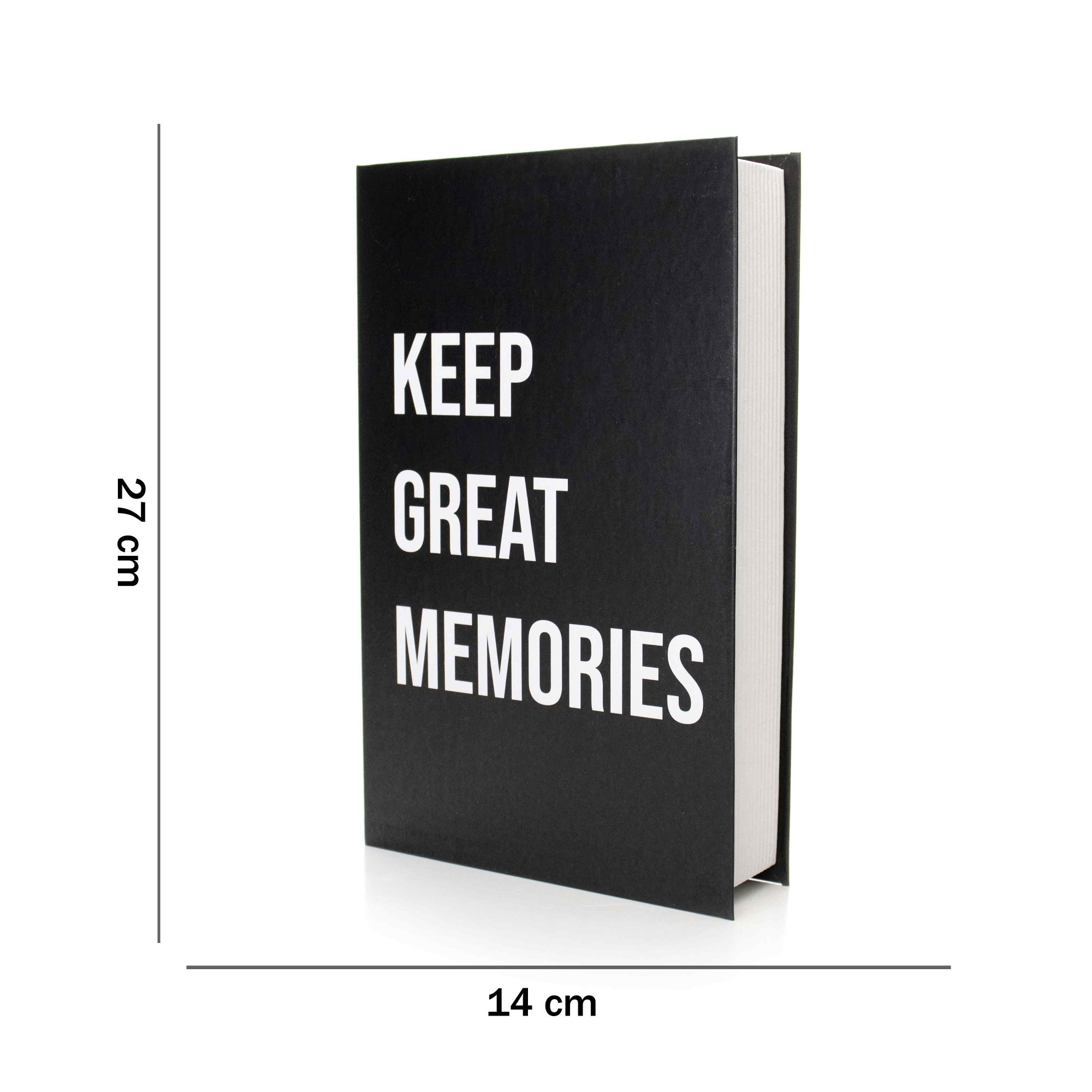 Livro Decorativo de Papel "keep Great Memories" Preto 27x17x5cm - D'rossi - 5