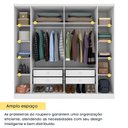 Ver imagem 6 de Guarda Roupa Casal com Pés 6 Portas 4 Gavetas 239cm Veneza Tcil Móveis
