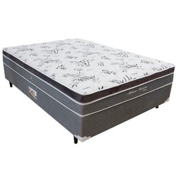 Cama Box Conjugada Casal Nature Bambu com Pillow Inn e Molas Bonnel 56x138x188cm Herval - 1